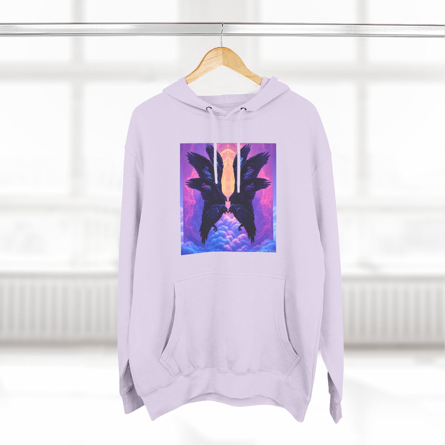 Ravens Ravens Ravens-Panel Fleece Hoodie, Cozy Hooded Sweatshirt, Unique Graphic Sweatshirt, Gift for Art Lovers, Casual Wear