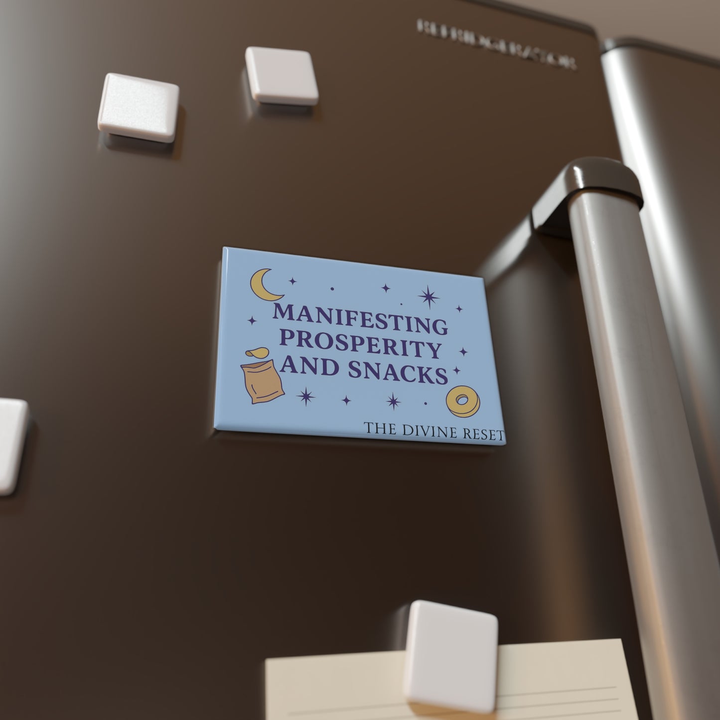 Manifesting Prosperity Button Magnet - Ideal for Home Decor, Gifts, Kitchen, Office, Spiritual Practice, Motivational