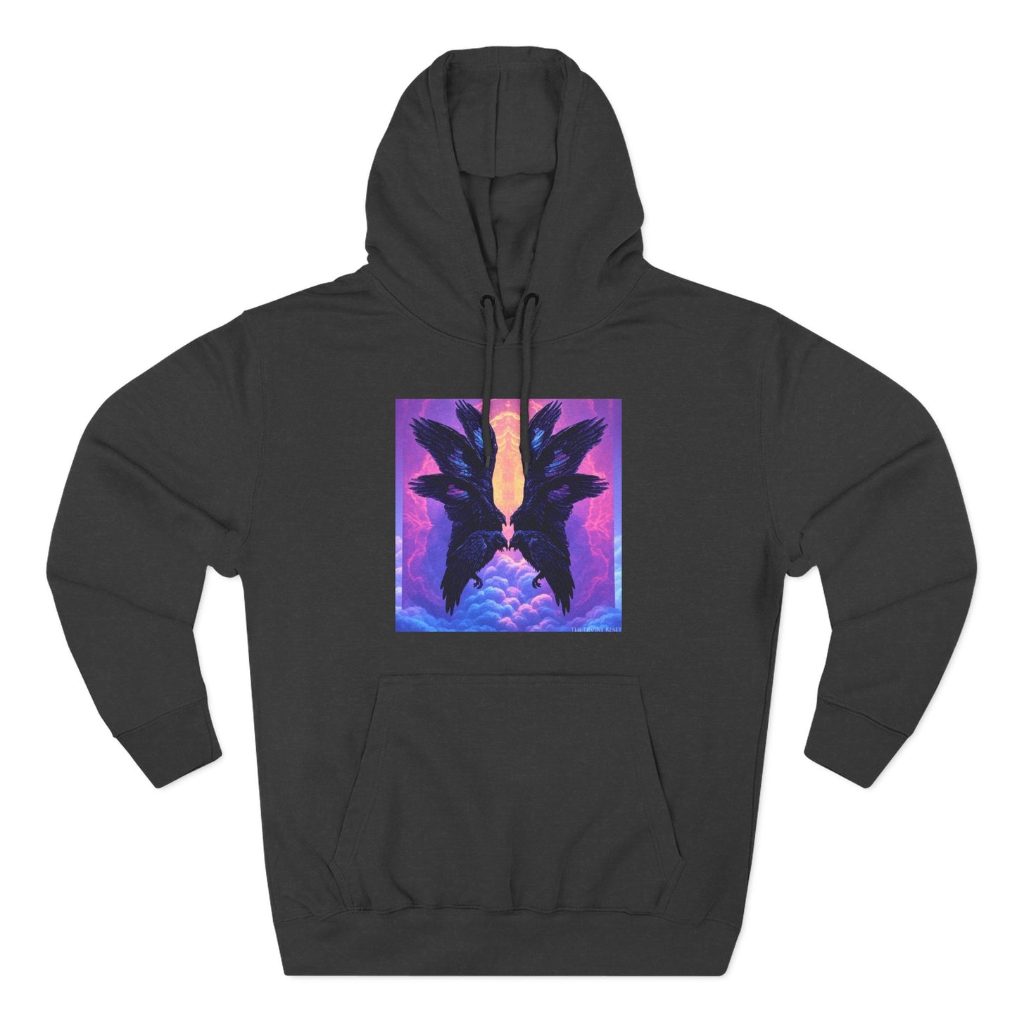 Ravens Ravens Ravens-Panel Fleece Hoodie, Cozy Hooded Sweatshirt, Unique Graphic Sweatshirt, Gift for Art Lovers, Casual Wear