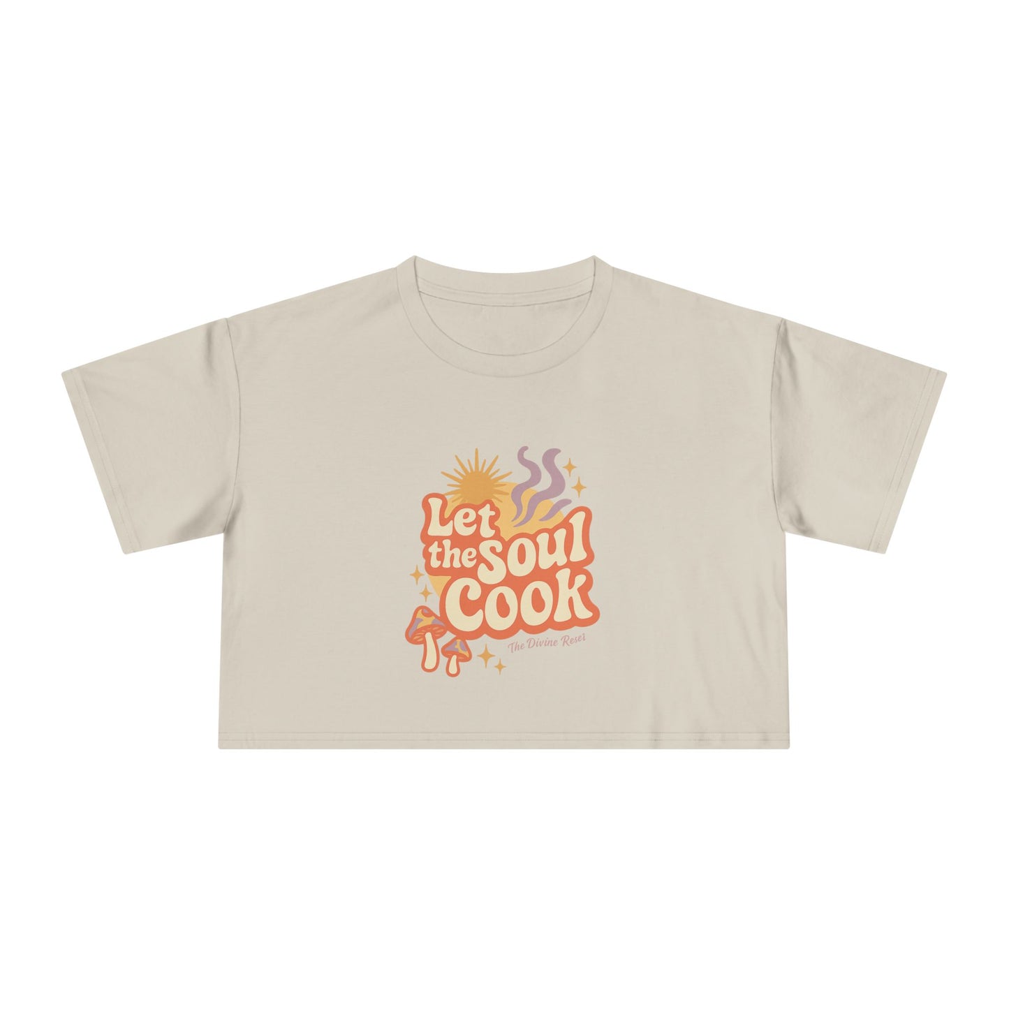 Soulful Cooking Women's Crop Tee, Inspirational Cooking Shirt, Stylish Foodie Top, Gift for Home Chefs, Summer Fashion T-Shirt