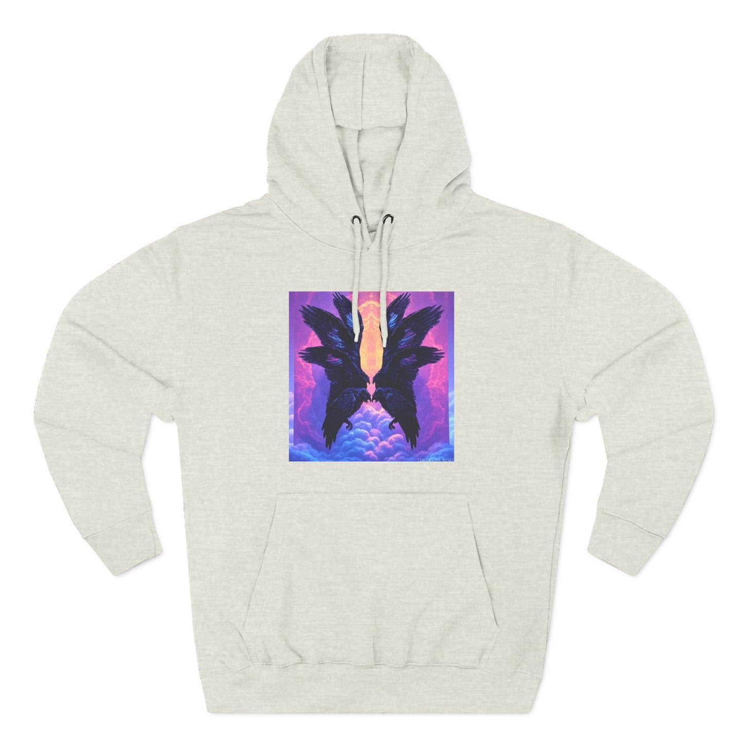 Ravens Ravens Ravens-Panel Fleece Hoodie, Cozy Hooded Sweatshirt, Unique Graphic Sweatshirt, Gift for Art Lovers, Casual Wear
