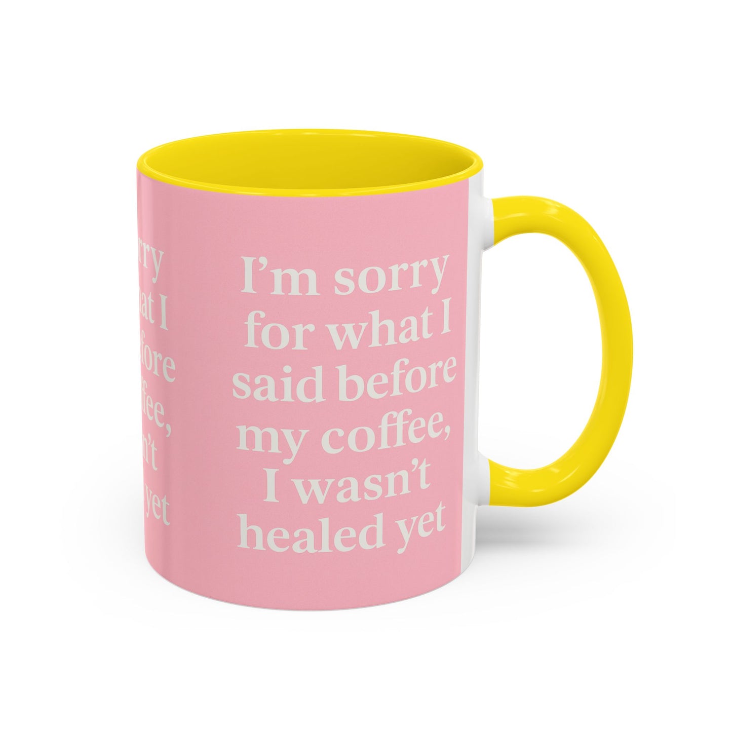 Coffee Lover's Healing Mug - Cute Gift for Friends, Inspirational Drinkware, Home Office Décor, Self-Care Humor, Uplifting Coffee Cup
