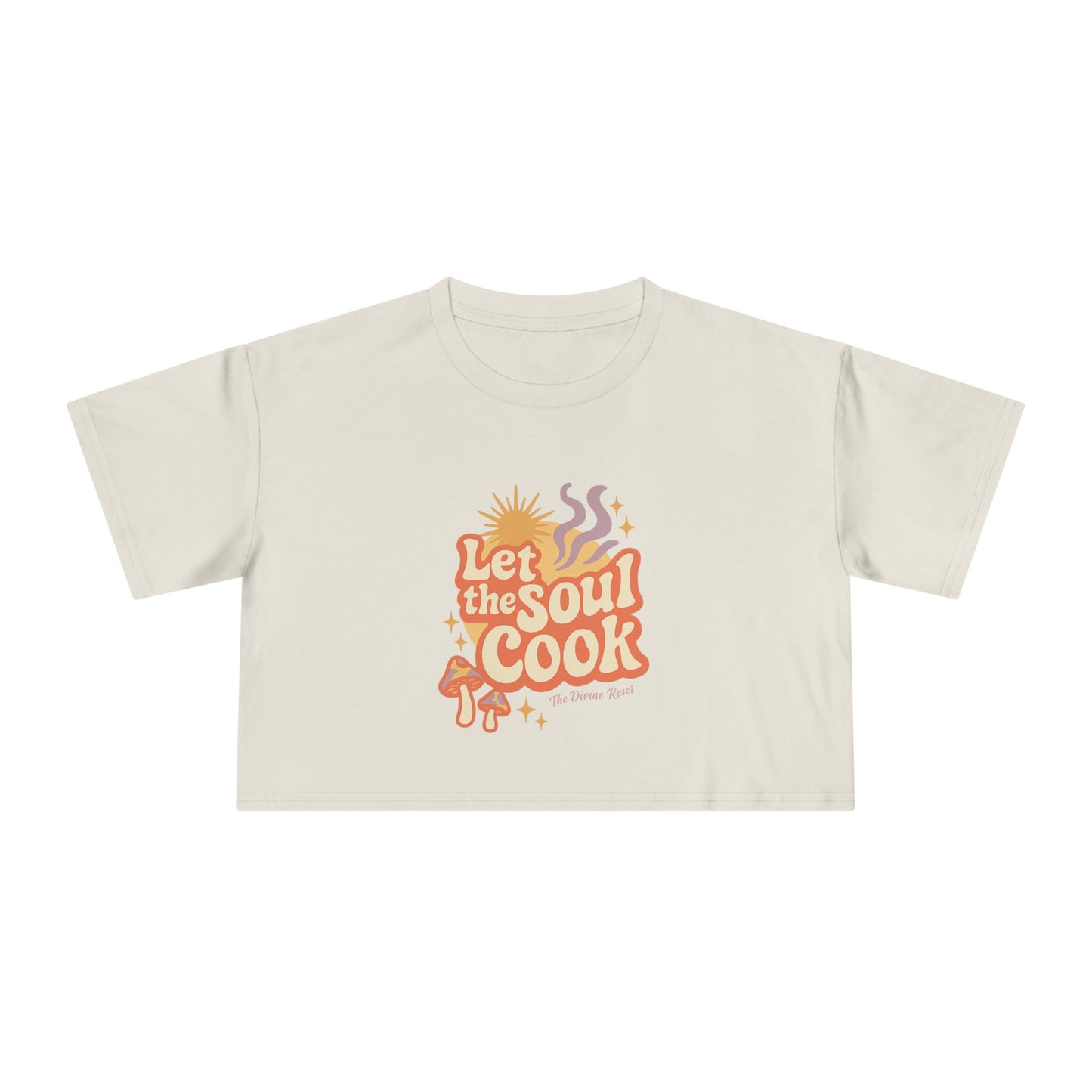 Soulful Cooking Women's Crop Tee, Inspirational Cooking Shirt, Stylish Foodie Top, Gift for Home Chefs, Summer Fashion T-Shirt