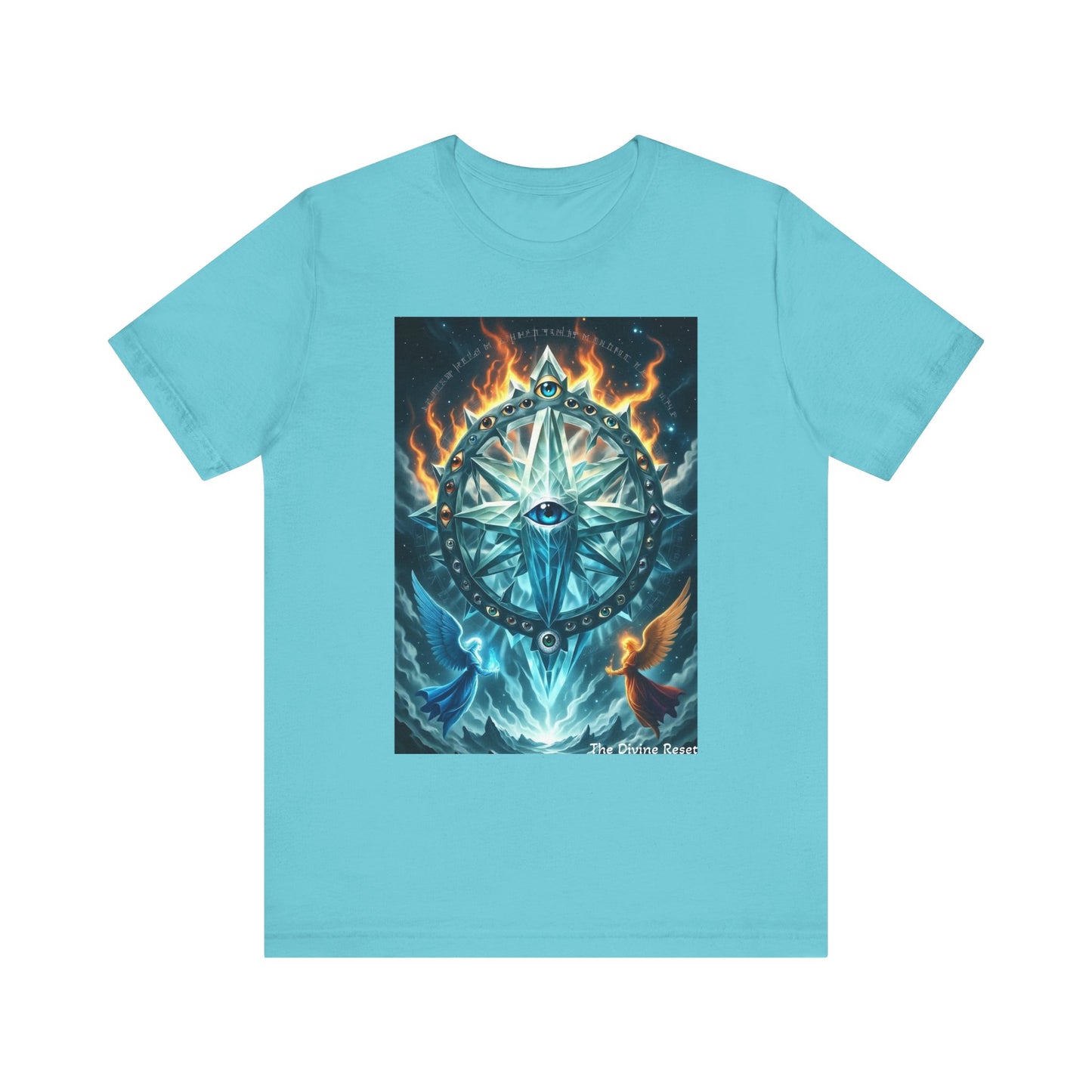 Mystical Compass Tee, Unisex Short Sleeve T-Shirt, Adventure Shirt, Boho Style Tee, Gift for Explorers, Casual Wear