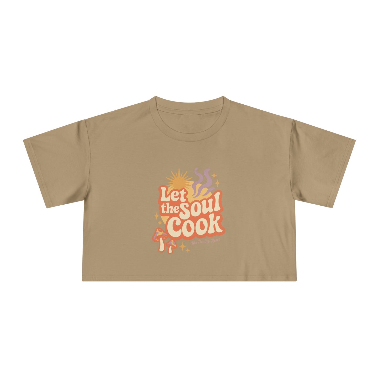 Soulful Cooking Women's Crop Tee, Inspirational Cooking Shirt, Stylish Foodie Top, Gift for Home Chefs, Summer Fashion T-Shirt