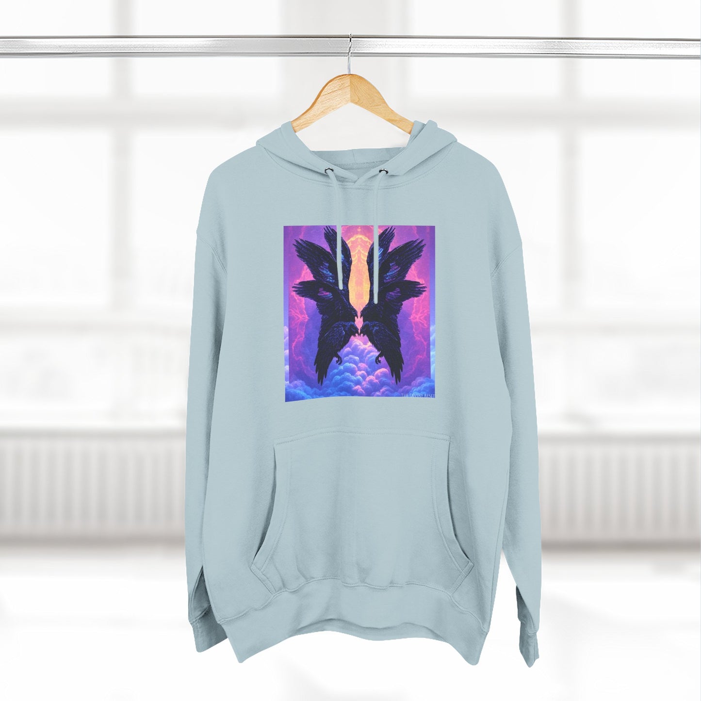 Ravens Ravens Ravens-Panel Fleece Hoodie, Cozy Hooded Sweatshirt, Unique Graphic Sweatshirt, Gift for Art Lovers, Casual Wear