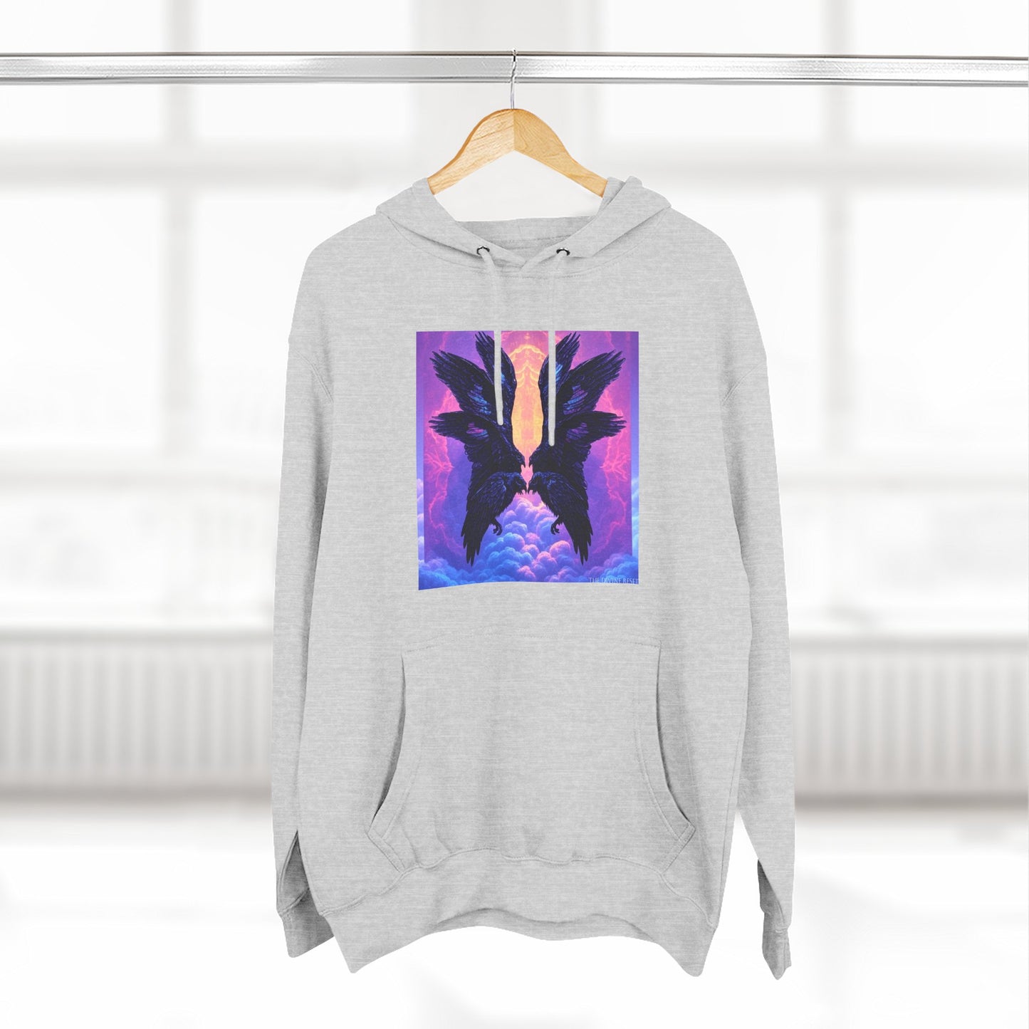 Ravens Ravens Ravens-Panel Fleece Hoodie, Cozy Hooded Sweatshirt, Unique Graphic Sweatshirt, Gift for Art Lovers, Casual Wear