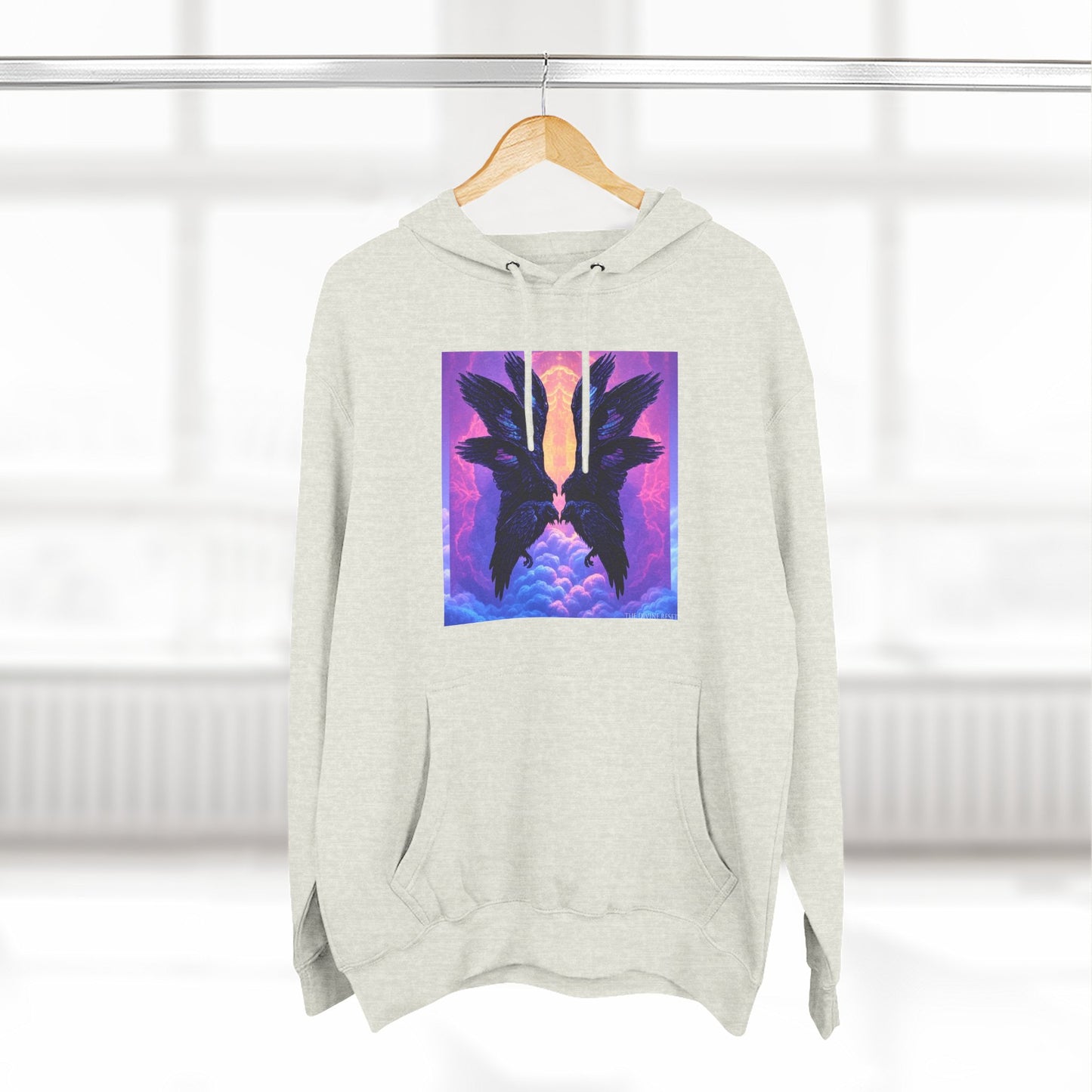Ravens Ravens Ravens-Panel Fleece Hoodie, Cozy Hooded Sweatshirt, Unique Graphic Sweatshirt, Gift for Art Lovers, Casual Wear