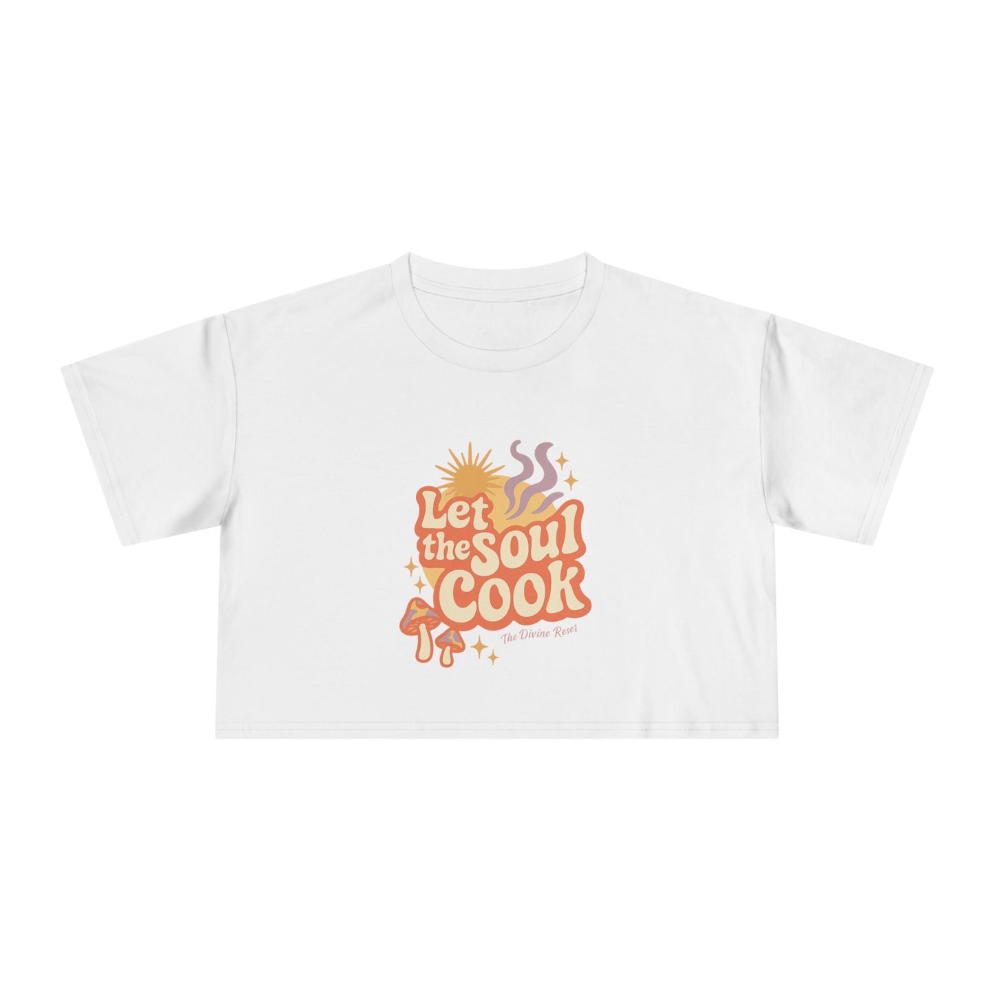 Soulful Cooking Women's Crop Tee, Inspirational Cooking Shirt, Stylish Foodie Top, Gift for Home Chefs, Summer Fashion T-Shirt