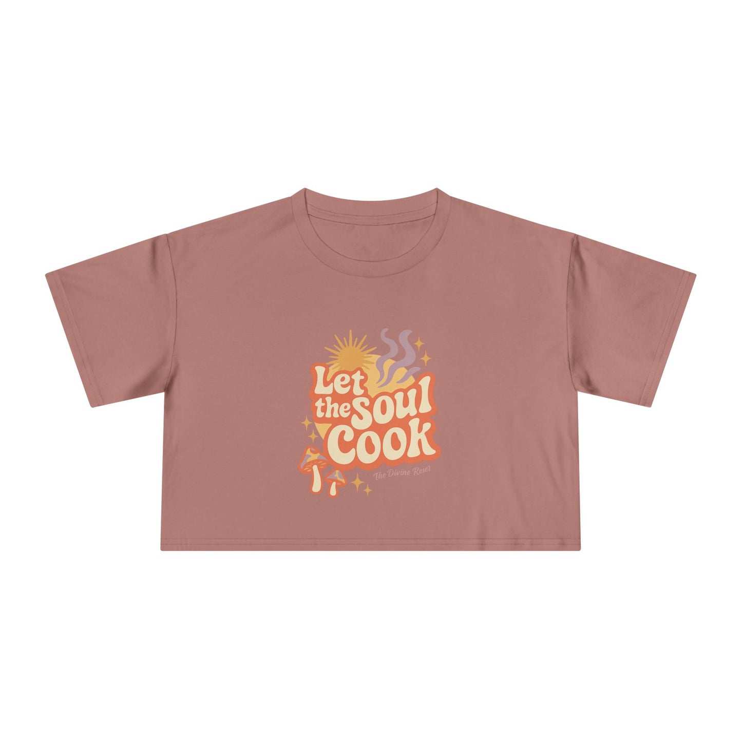 Soulful Cooking Women's Crop Tee, Inspirational Cooking Shirt, Stylish Foodie Top, Gift for Home Chefs, Summer Fashion T-Shirt