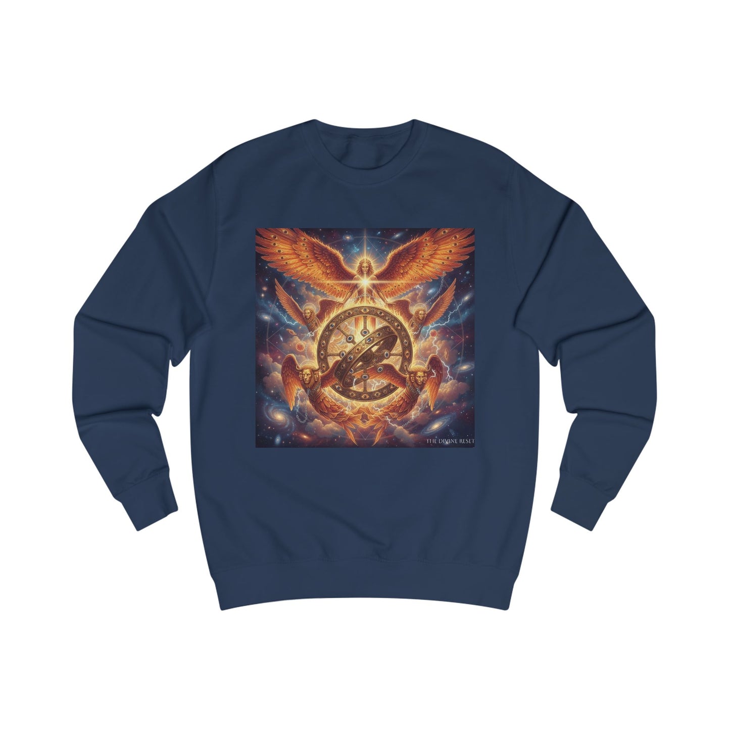 Celestial Guardians Unisex Sweatshirt, Astrology Gift, Spiritual Apparel, Cosmic Art, Festival Fashion, Oversized Comfort