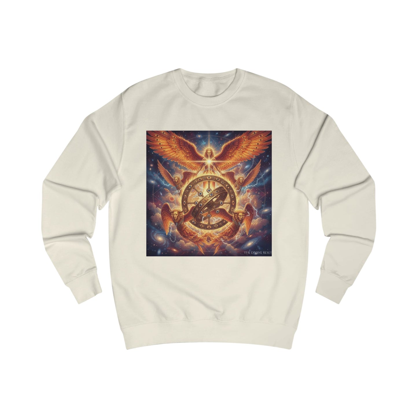 Celestial Guardians Unisex Sweatshirt, Astrology Gift, Spiritual Apparel, Cosmic Art, Festival Fashion, Oversized Comfort