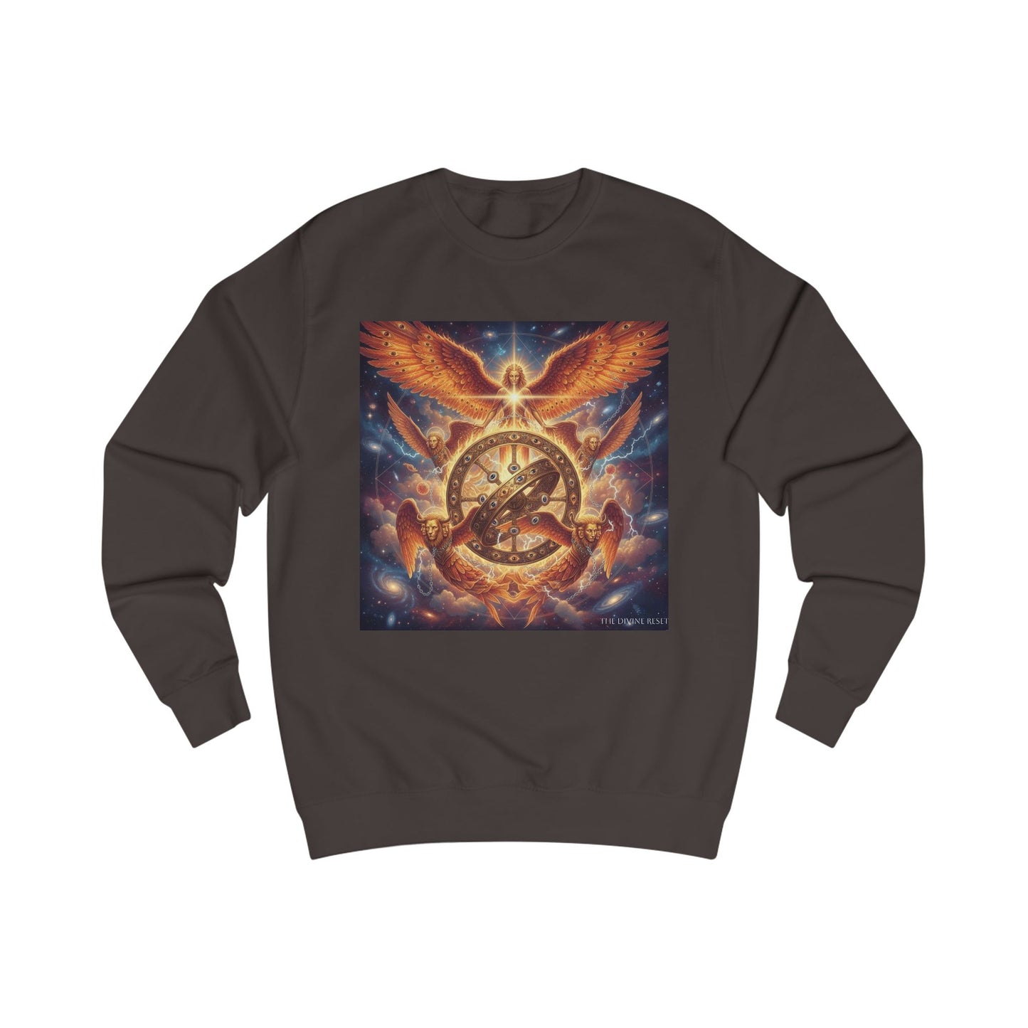 Celestial Guardians Unisex Sweatshirt, Astrology Gift, Spiritual Apparel, Cosmic Art, Festival Fashion, Oversized Comfort