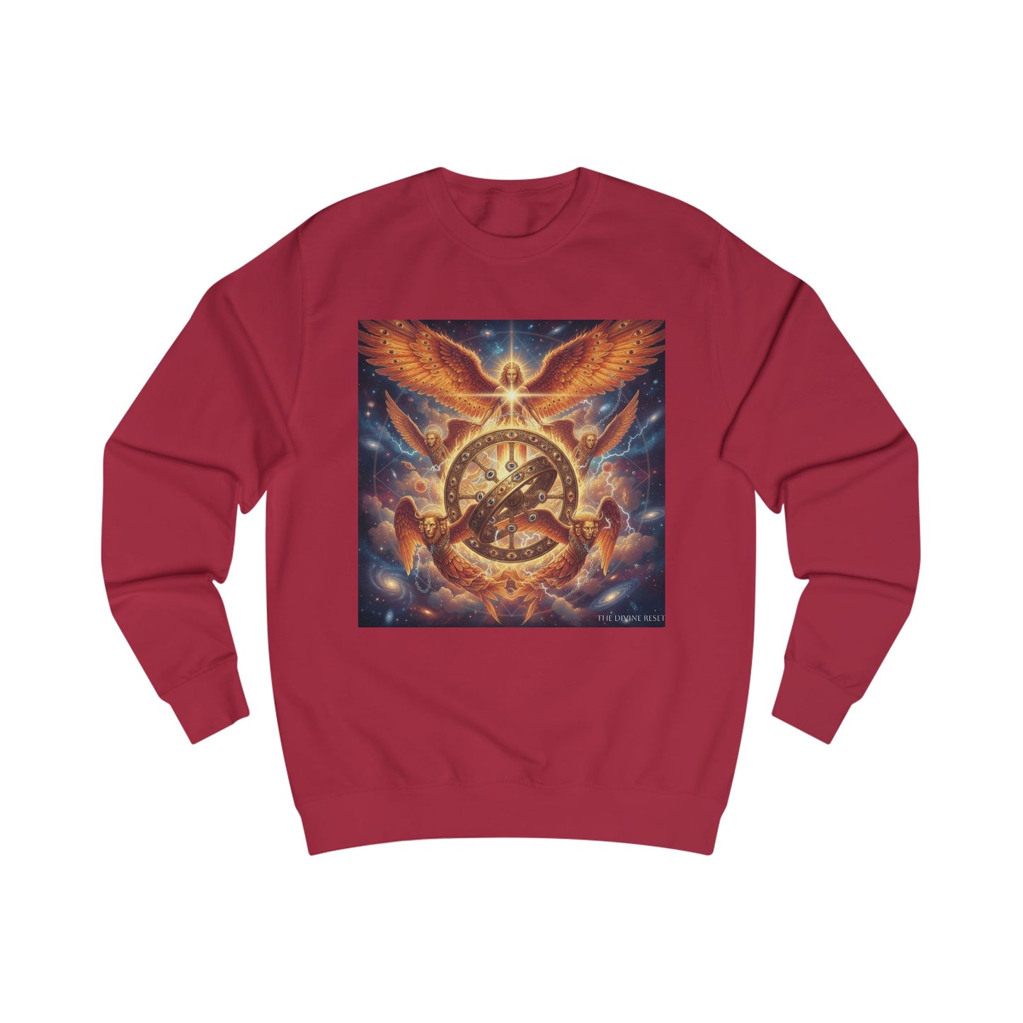 Celestial Guardians Unisex Sweatshirt, Astrology Gift, Spiritual Apparel, Cosmic Art, Festival Fashion, Oversized Comfort