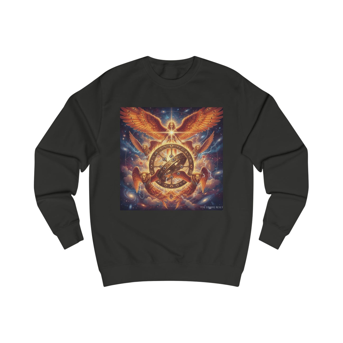 Celestial Guardians Unisex Sweatshirt, Astrology Gift, Spiritual Apparel, Cosmic Art, Festival Fashion, Oversized Comfort