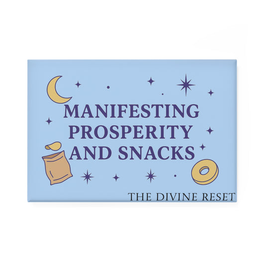 Manifesting Prosperity Button Magnet - Ideal for Home Decor, Gifts, Kitchen, Office, Spiritual Practice, Motivational