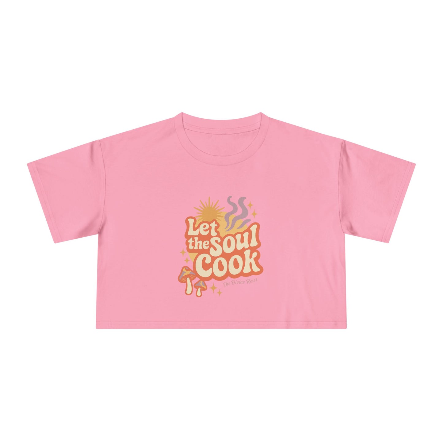Soulful Cooking Women's Crop Tee, Inspirational Cooking Shirt, Stylish Foodie Top, Gift for Home Chefs, Summer Fashion T-Shirt