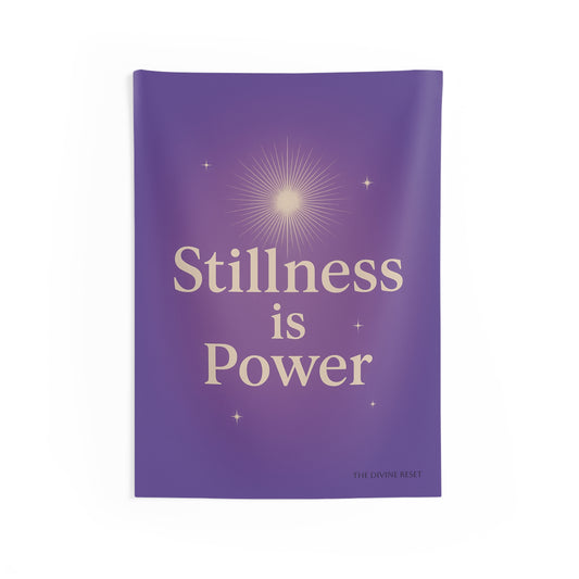 Spiritual Wall Tapestry: 'Stillness is Power' Decoration for Mindfulness