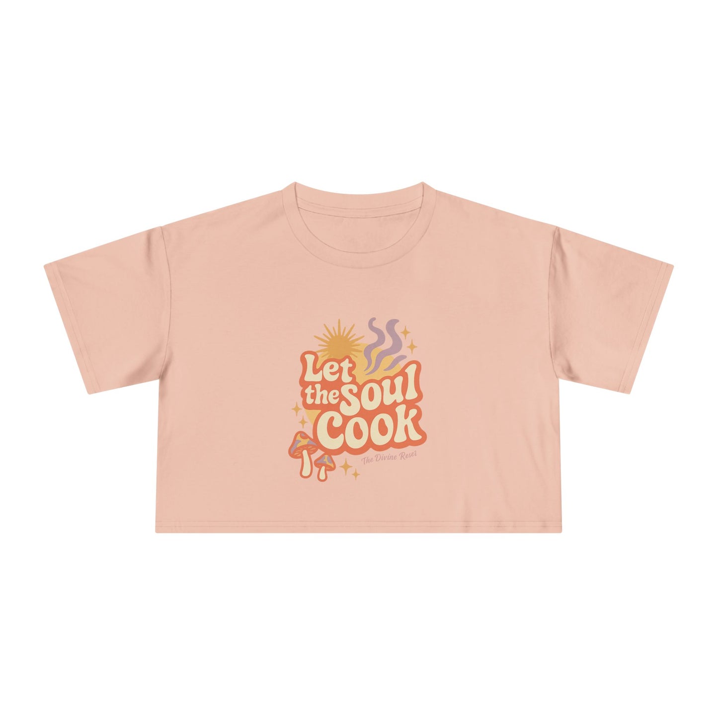 Soulful Cooking Women's Crop Tee, Inspirational Cooking Shirt, Stylish Foodie Top, Gift for Home Chefs, Summer Fashion T-Shirt