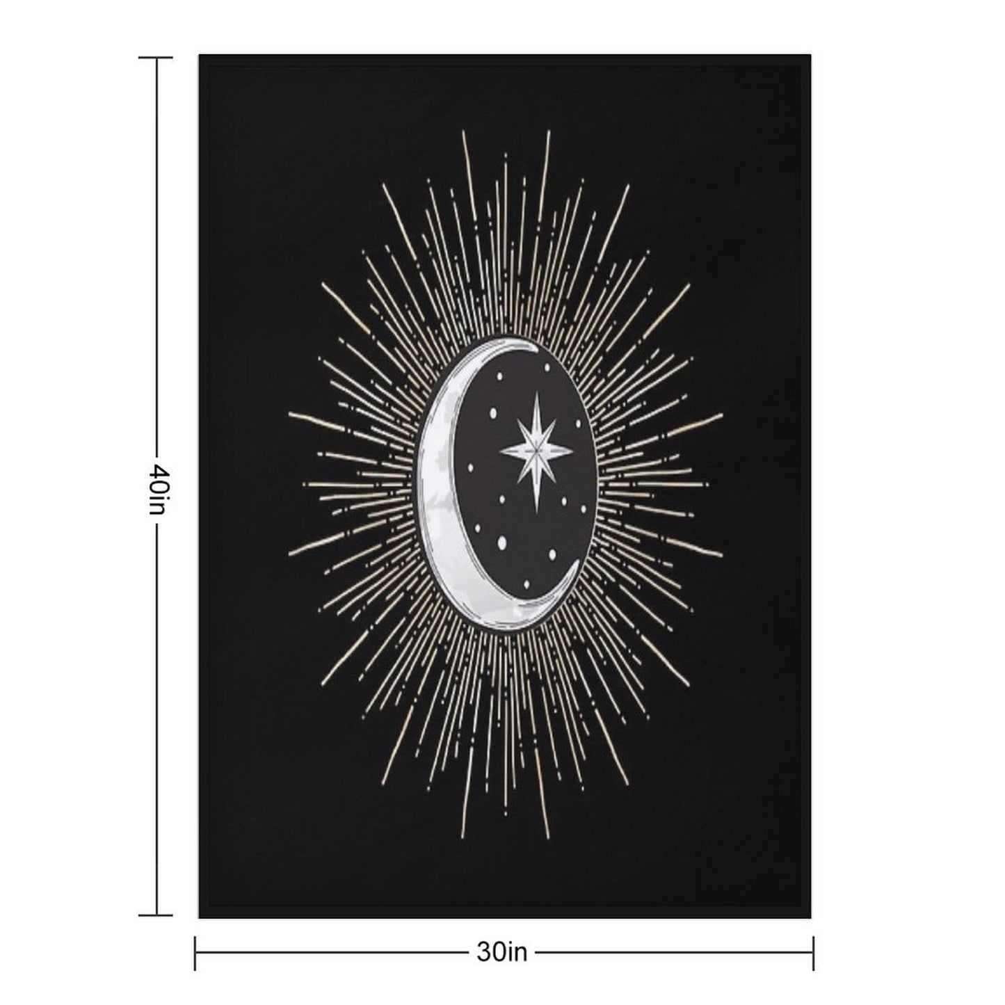 Darklina Moon Throw Blanket