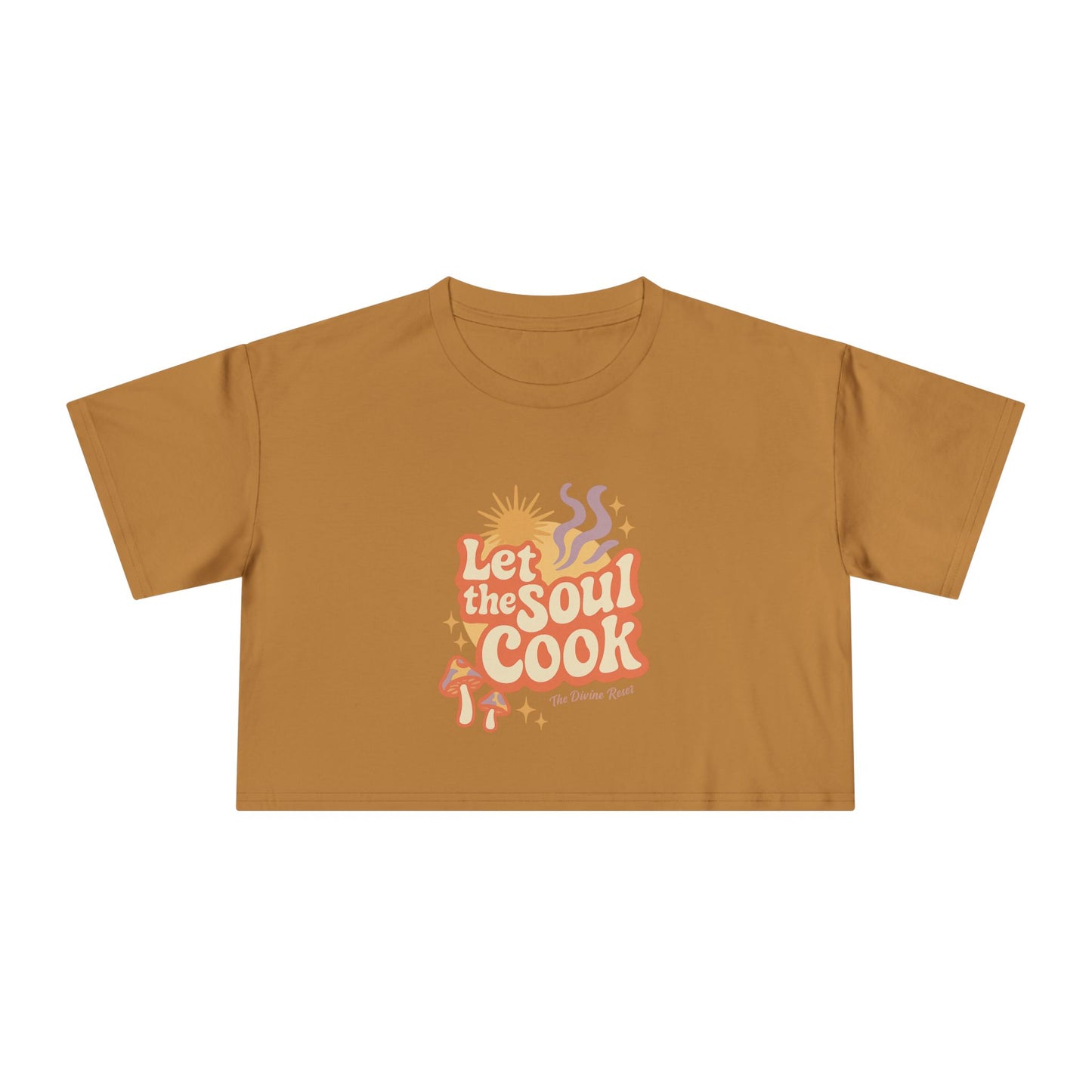 Soulful Cooking Women's Crop Tee, Inspirational Cooking Shirt, Stylish Foodie Top, Gift for Home Chefs, Summer Fashion T-Shirt