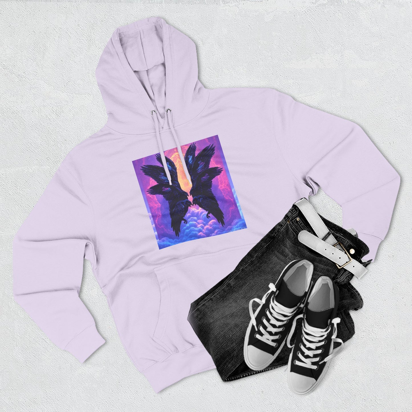 Ravens Ravens Ravens-Panel Fleece Hoodie, Cozy Hooded Sweatshirt, Unique Graphic Sweatshirt, Gift for Art Lovers, Casual Wear
