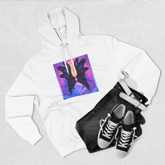 Ravens Ravens Ravens-Panel Fleece Hoodie, Cozy Hooded Sweatshirt, Unique Graphic Sweatshirt, Gift for Art Lovers, Casual Wear