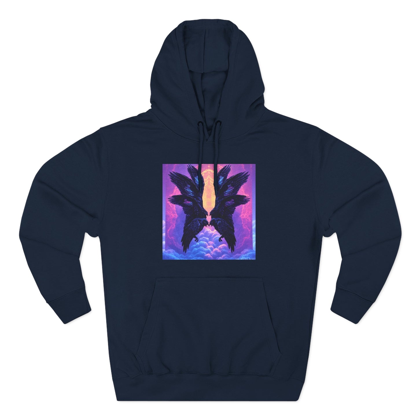 Ravens Ravens Ravens-Panel Fleece Hoodie, Cozy Hooded Sweatshirt, Unique Graphic Sweatshirt, Gift for Art Lovers, Casual Wear