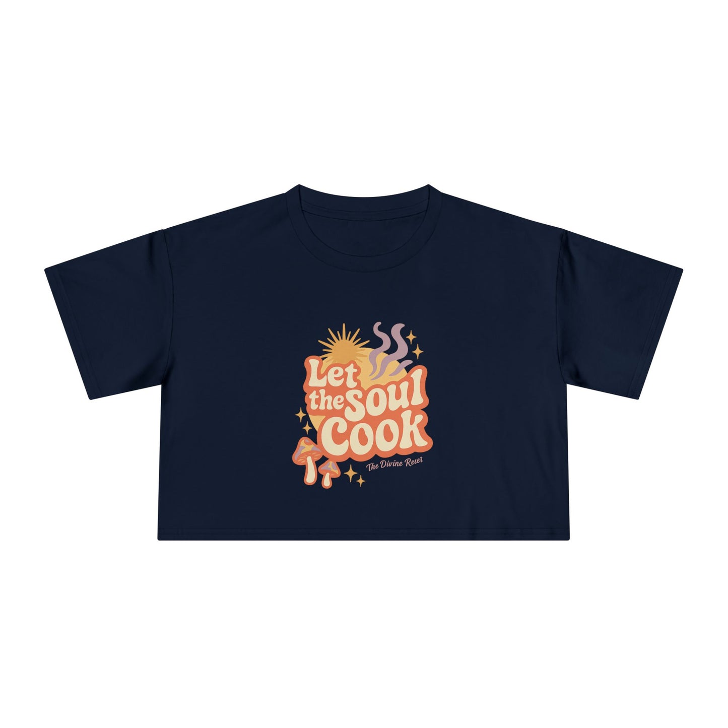 Soulful Cooking Women's Crop Tee, Inspirational Cooking Shirt, Stylish Foodie Top, Gift for Home Chefs, Summer Fashion T-Shirt