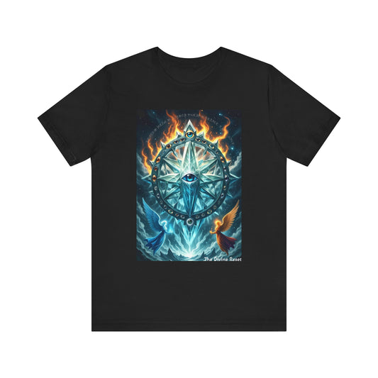 Mystical Compass Tee, Unisex Short Sleeve T-Shirt, Adventure Shirt, Boho Style Tee, Gift for Explorers, Casual Wear