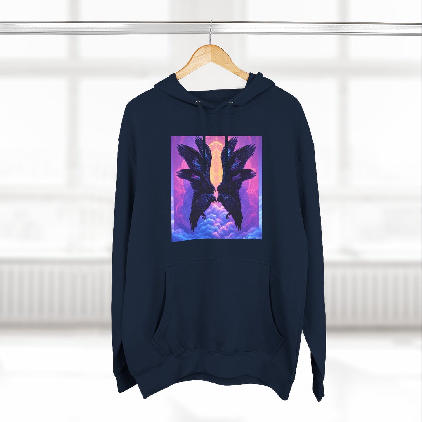 Ravens Ravens Ravens-Panel Fleece Hoodie, Cozy Hooded Sweatshirt, Unique Graphic Sweatshirt, Gift for Art Lovers, Casual Wear