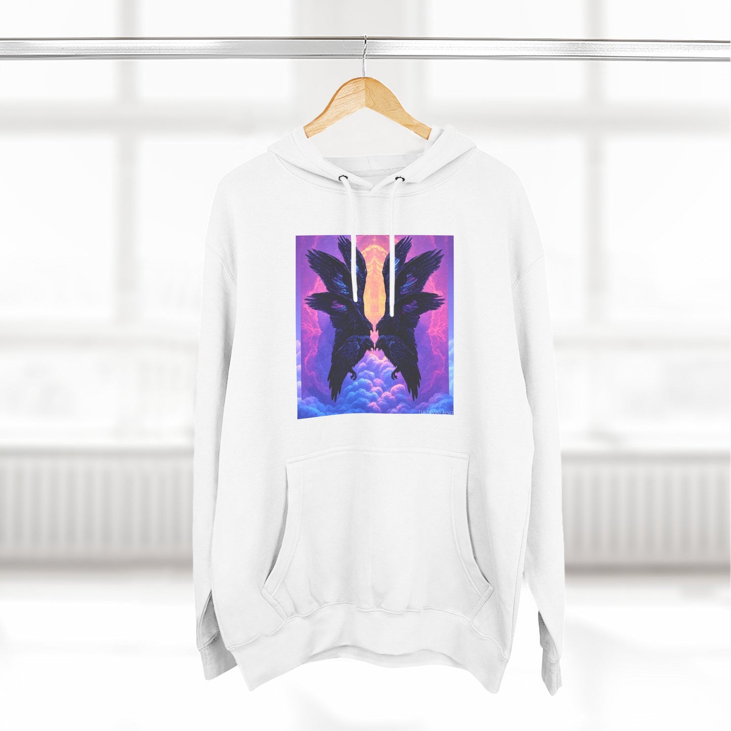 Ravens Ravens Ravens-Panel Fleece Hoodie, Cozy Hooded Sweatshirt, Unique Graphic Sweatshirt, Gift for Art Lovers, Casual Wear