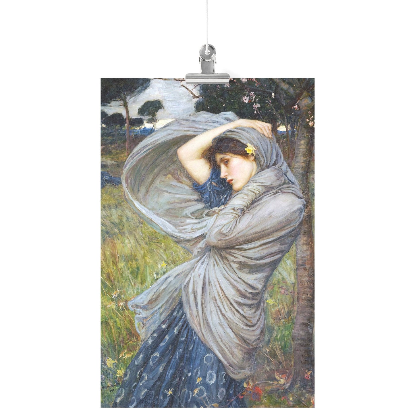 "Boreas" by John William Waterhouse Matte Poster