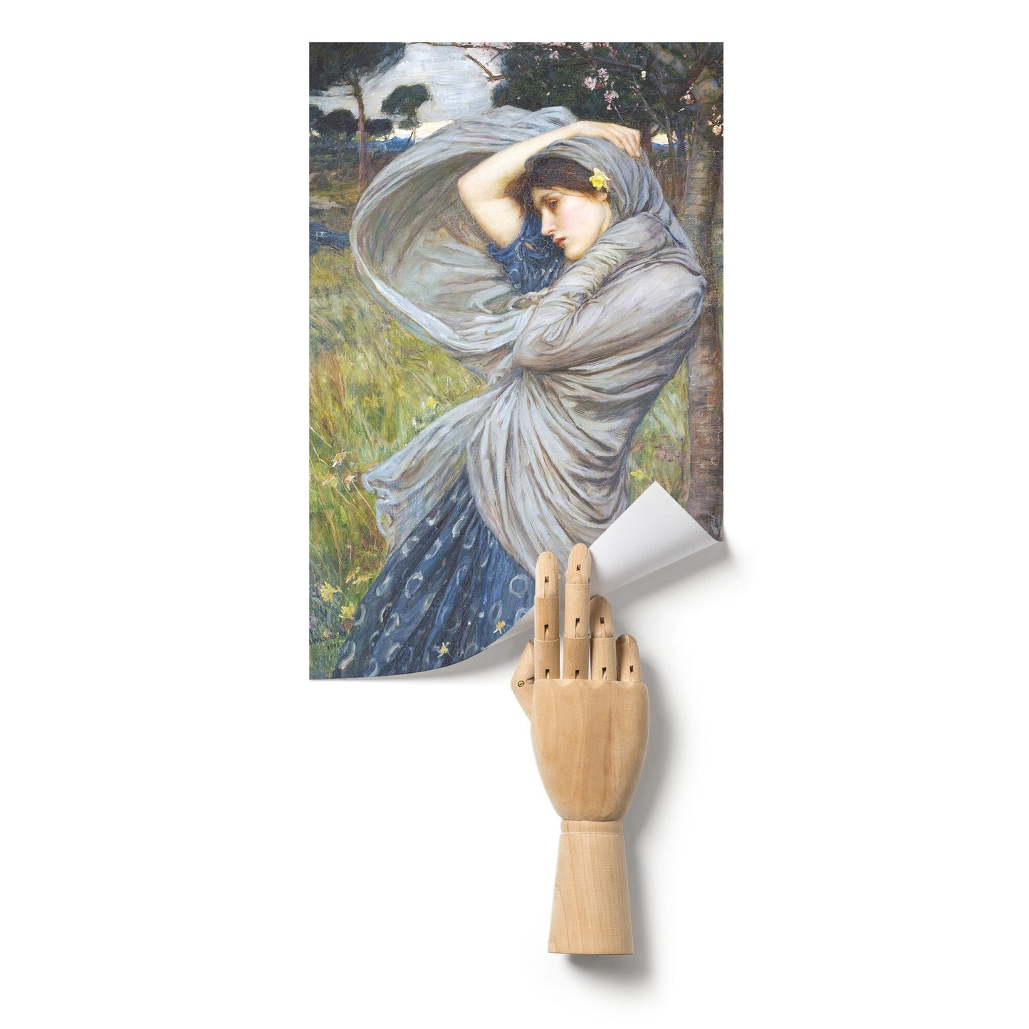 "Boreas" by John William Waterhouse Matte Poster