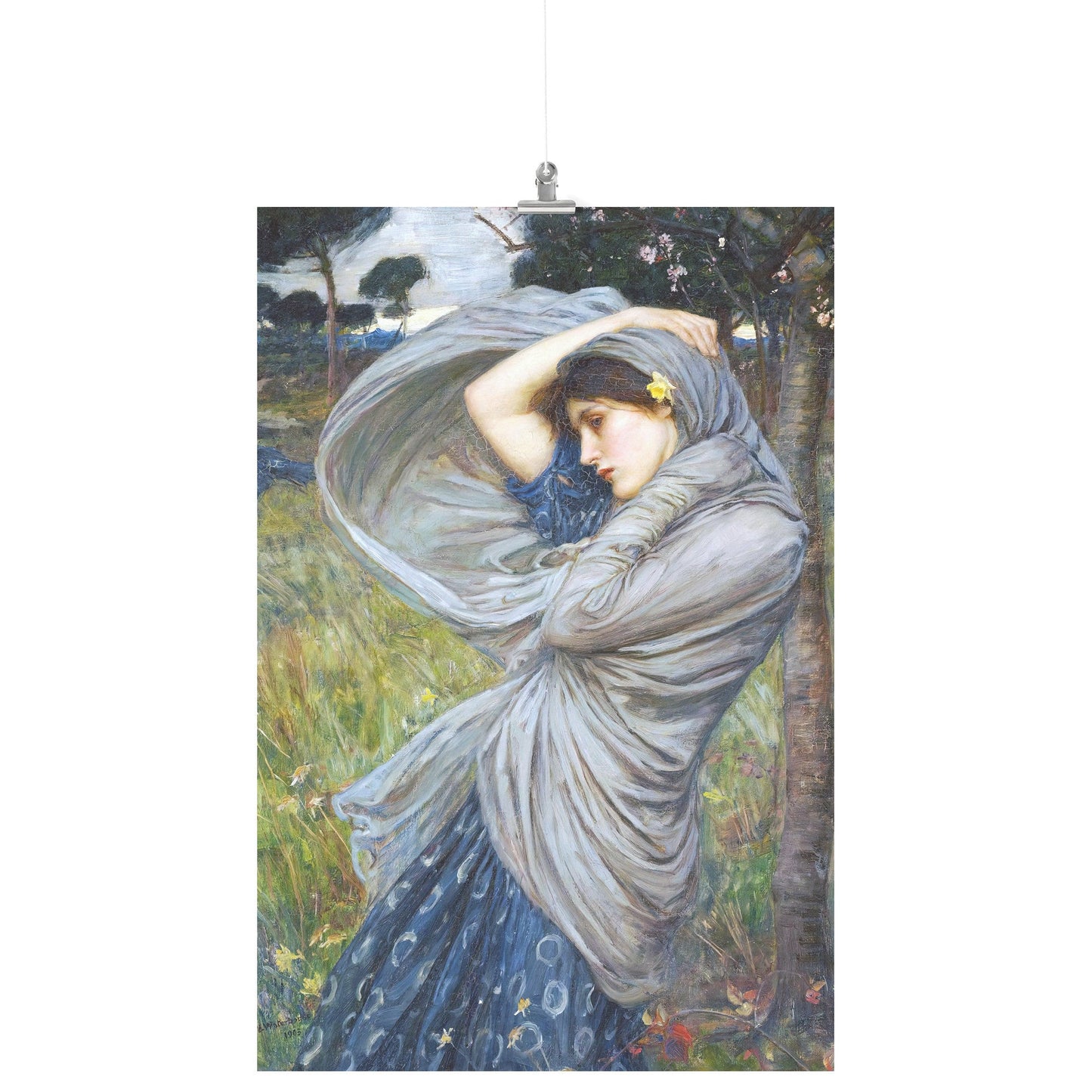 "Boreas" by John William Waterhouse Matte Poster