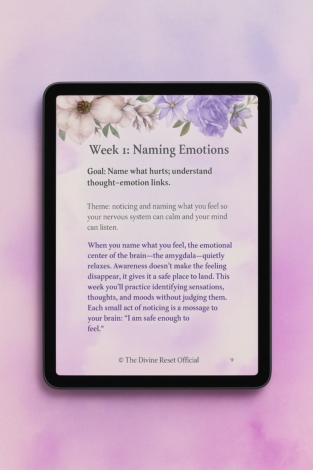The Divine Reset™ 12-Week Healing & Reflection Journal (6×9 Digital Download)