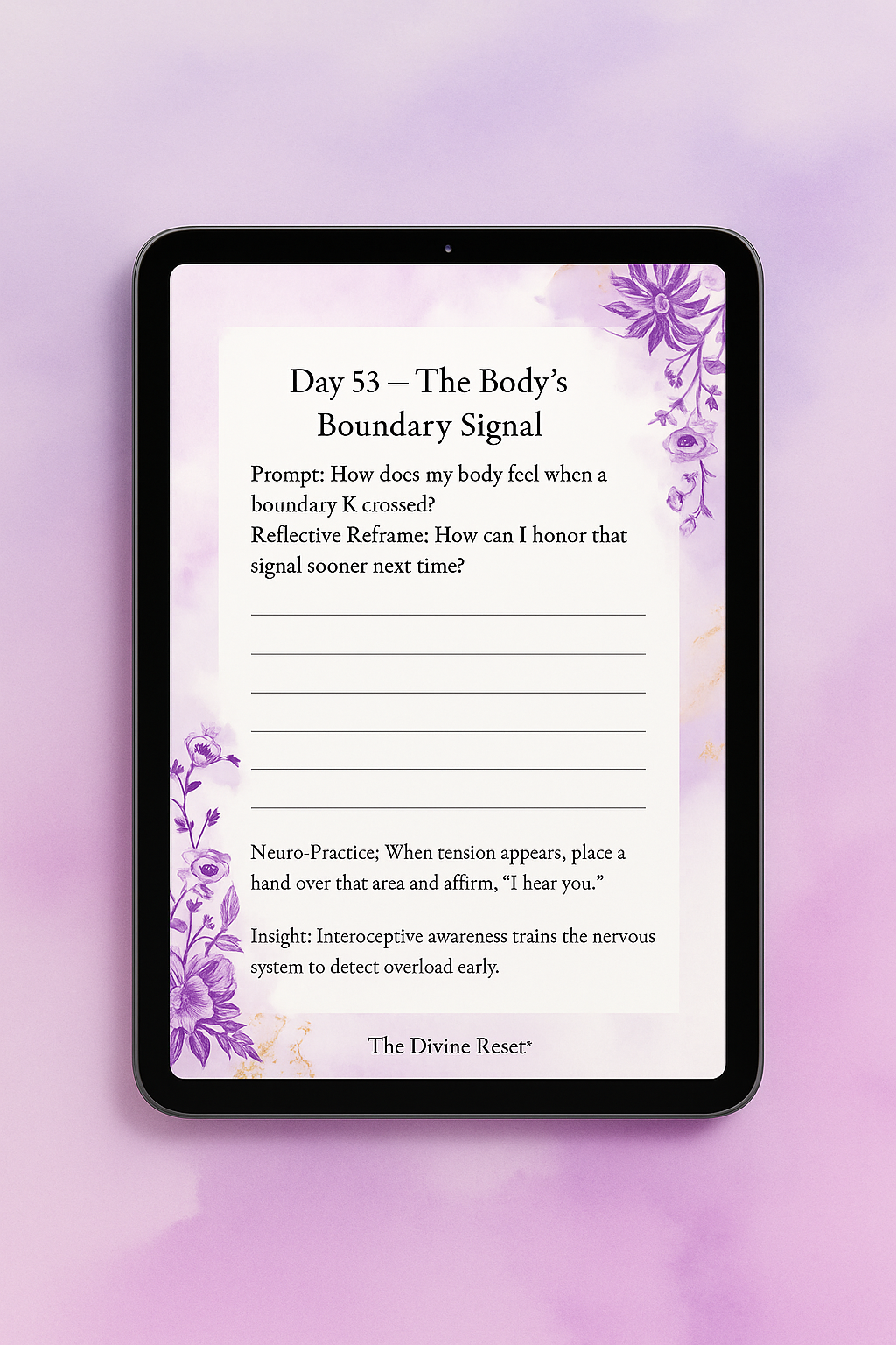The Divine Reset™ 12-Week Healing & Reflection Journal (6×9 Digital Download)